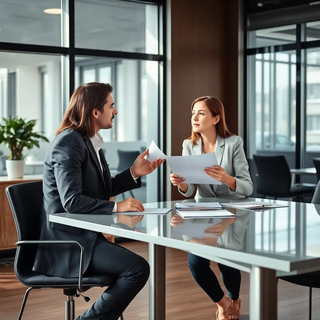 Onderhandelingssituatie in Nederlands kantoor