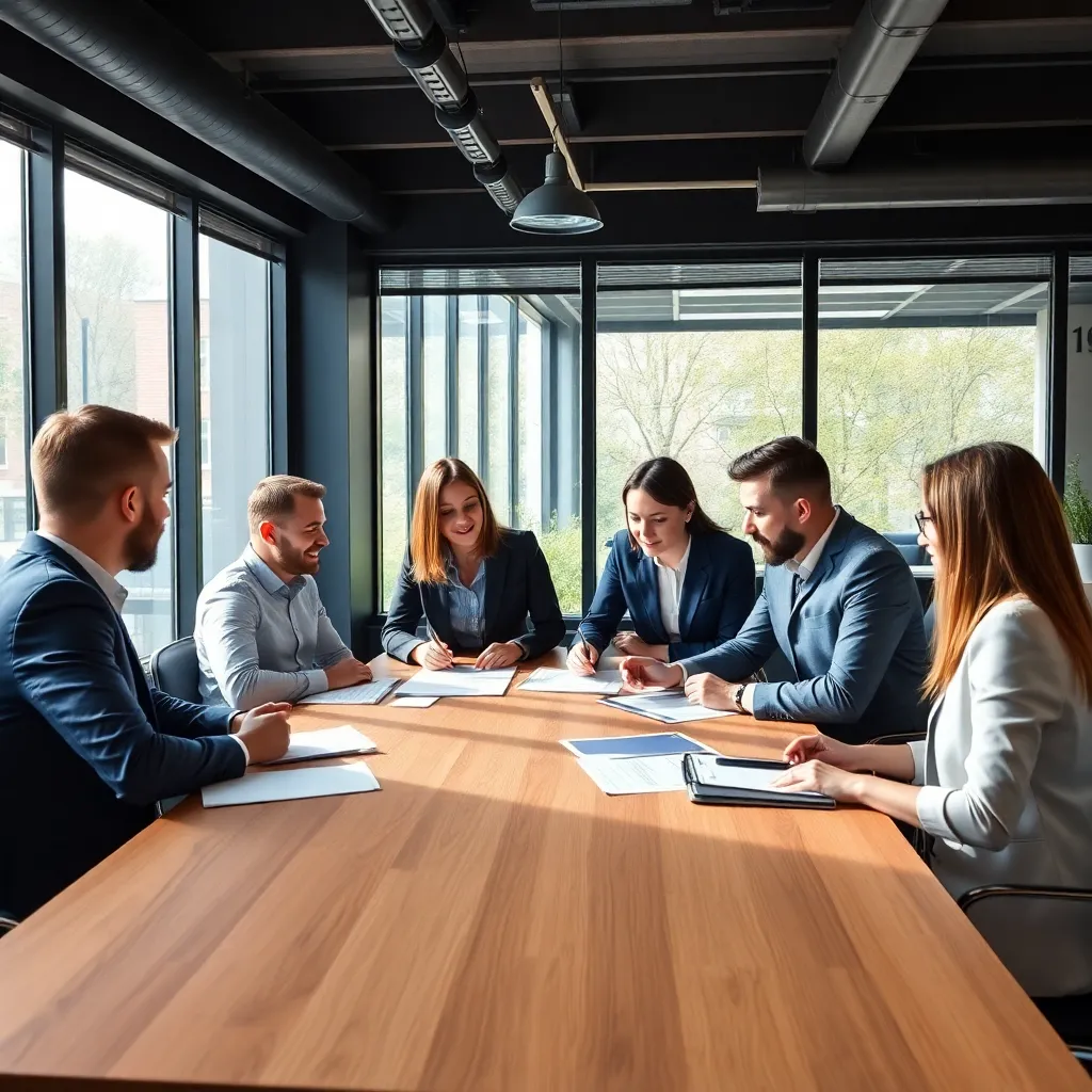 Diverse groep Nederlandse professionals in zakelijke onderhandeling