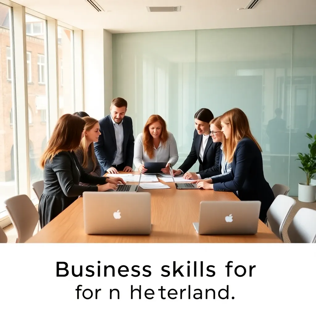 Diverse professionals in een vergaderruimte bespreken een strategieplan