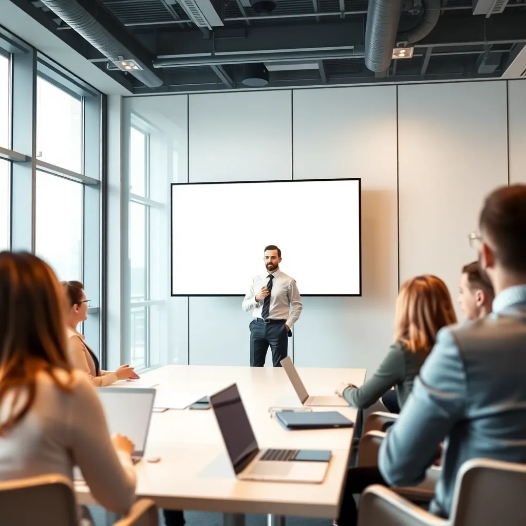 Professionals in gesprek tijdens vergadering