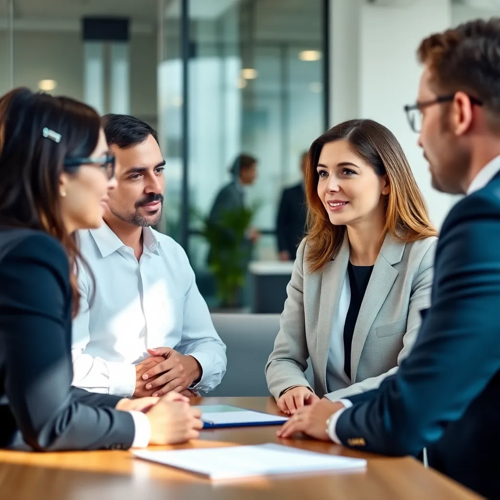 Professionals in gesprek tijdens een vergadering